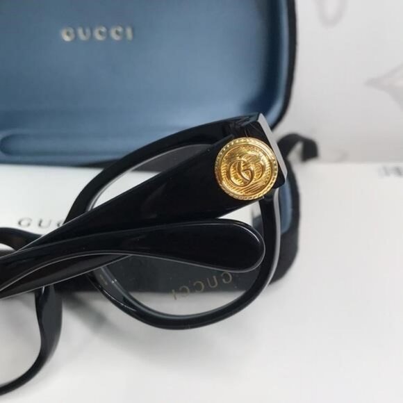 New Authentic Gucci Black Oversized Glasses GG1411O 004 - Picture 4 of 13